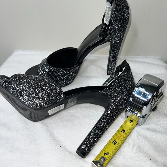 NEW! Black Glitter Sparkly Heels - Picture 10 of 10